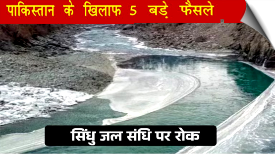पाकिस्तान के खिलाफ भारत के 5 बड़े फैसले, पाक नागरिकों का वीजा रद्द, सिंधु जल समझौता रोका, दूतावास बंद
