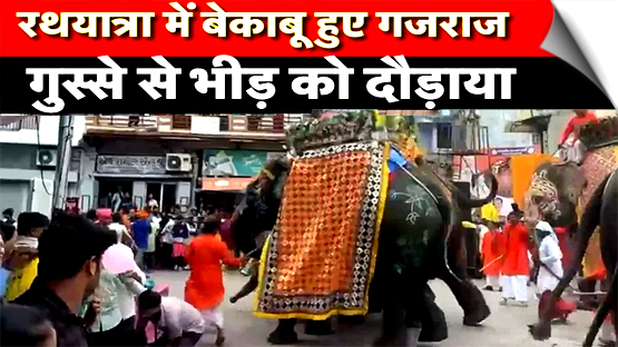 अहमदाबाद में जगन्नाथ रथयात्रा में हाथी हुए बेकाबू, मची भगदड़