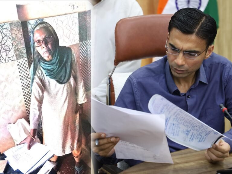 पूर्ति विभाग 72 वर्षीय बुजुर्ग सरस्वती को राशन देने में कर रहा था आनाकानी,फिर शुरू हुआ डीएम का एक्शन
